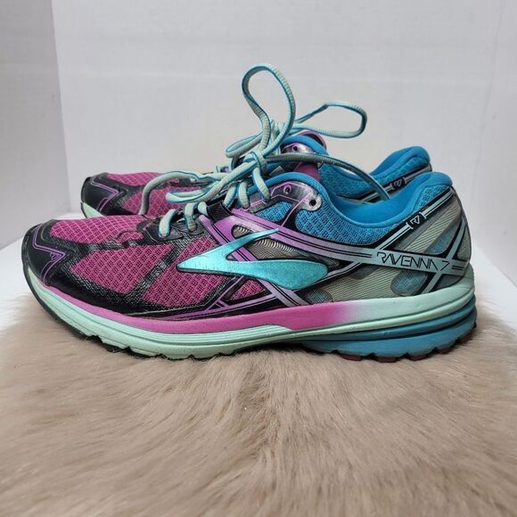Brooks Ravenna 7 Purple/Teal Lace Up Running Athletic Sneakers Shoes Womens 8.5 - Picture 3 of 9